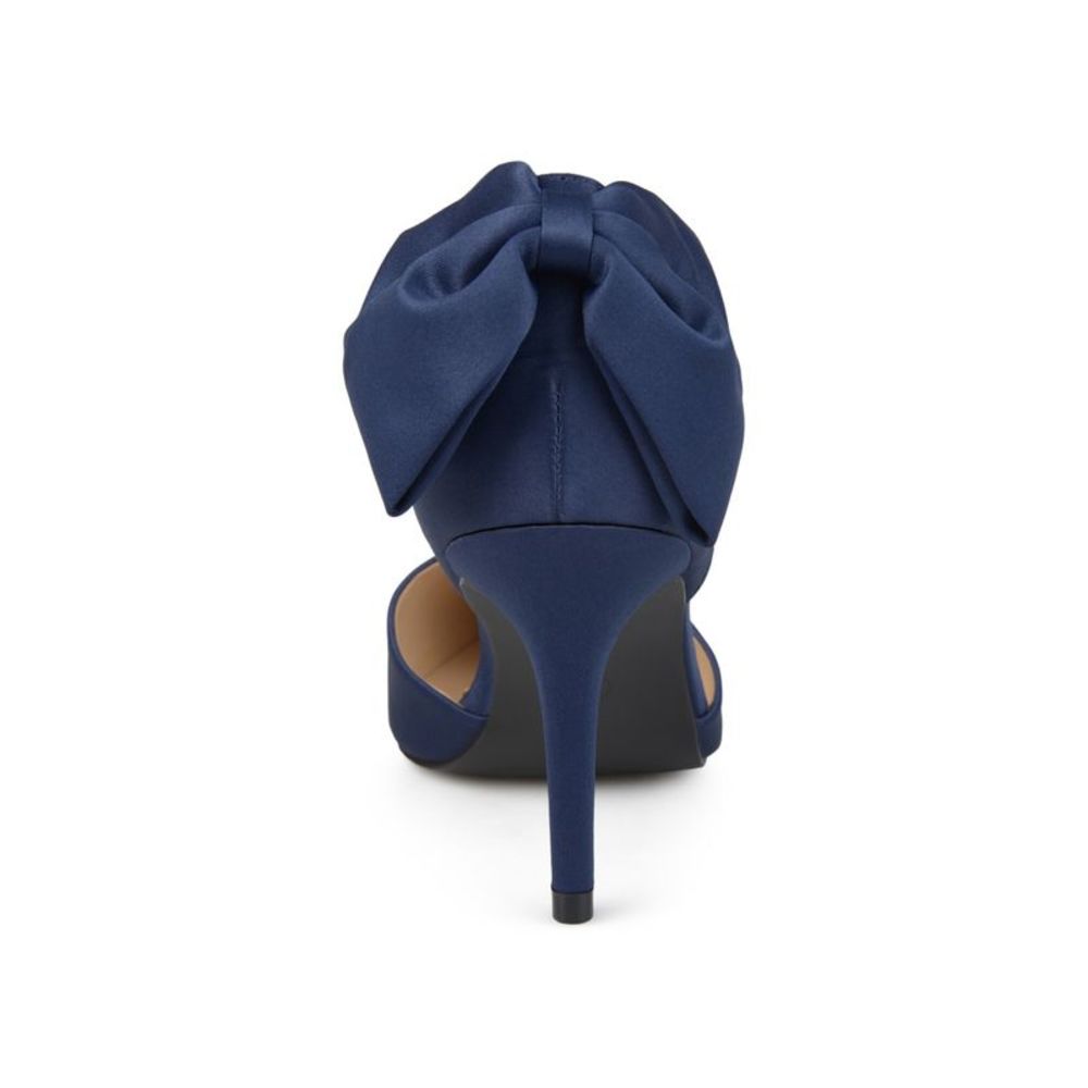 JOURNEE COLLECTION Womens Navy 1/2" Platform Tanzi Toe Stiletto Slip On Pumps 10 - Picture 2 of 3
